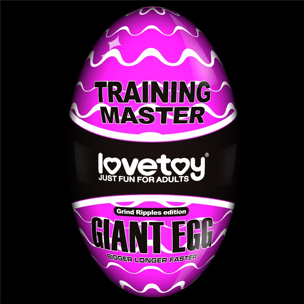 Ультрасовременный мастурбатор в виде яйца «Giant Egg Grind Ripples Edition», LoveToy LV350002, длина 13 см.