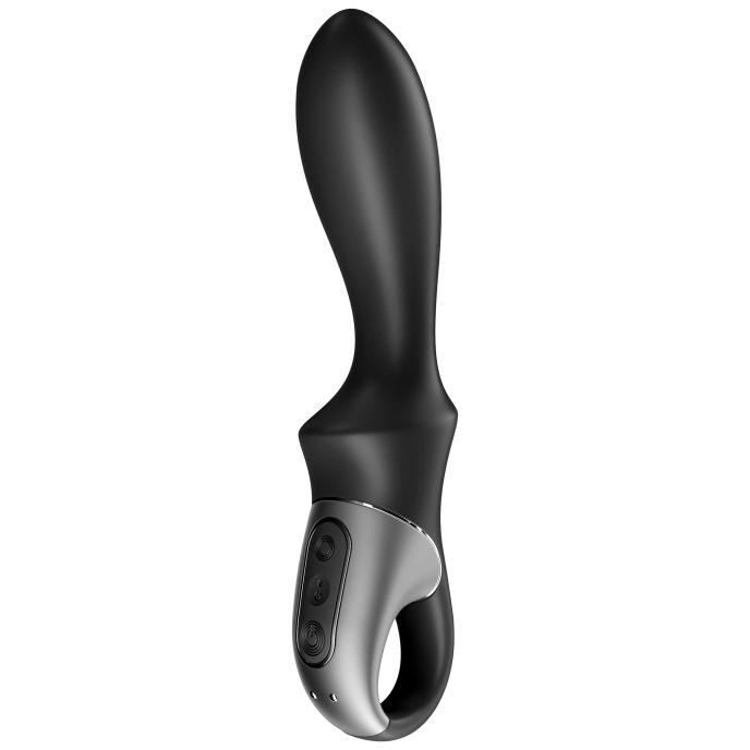 Анальный вибратор «Heat Climax» с функцией нагрева, Satisfyer 4001661BLK, длина 20.5 см.