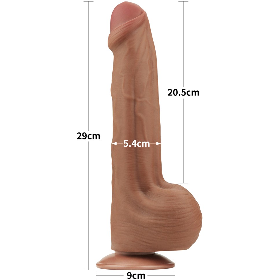 Фаллоимитатор на присоске «Sling-Skin Dong 11.5 - King Sized» с мошонкой, LoveToy LV317061, длина 29 см.