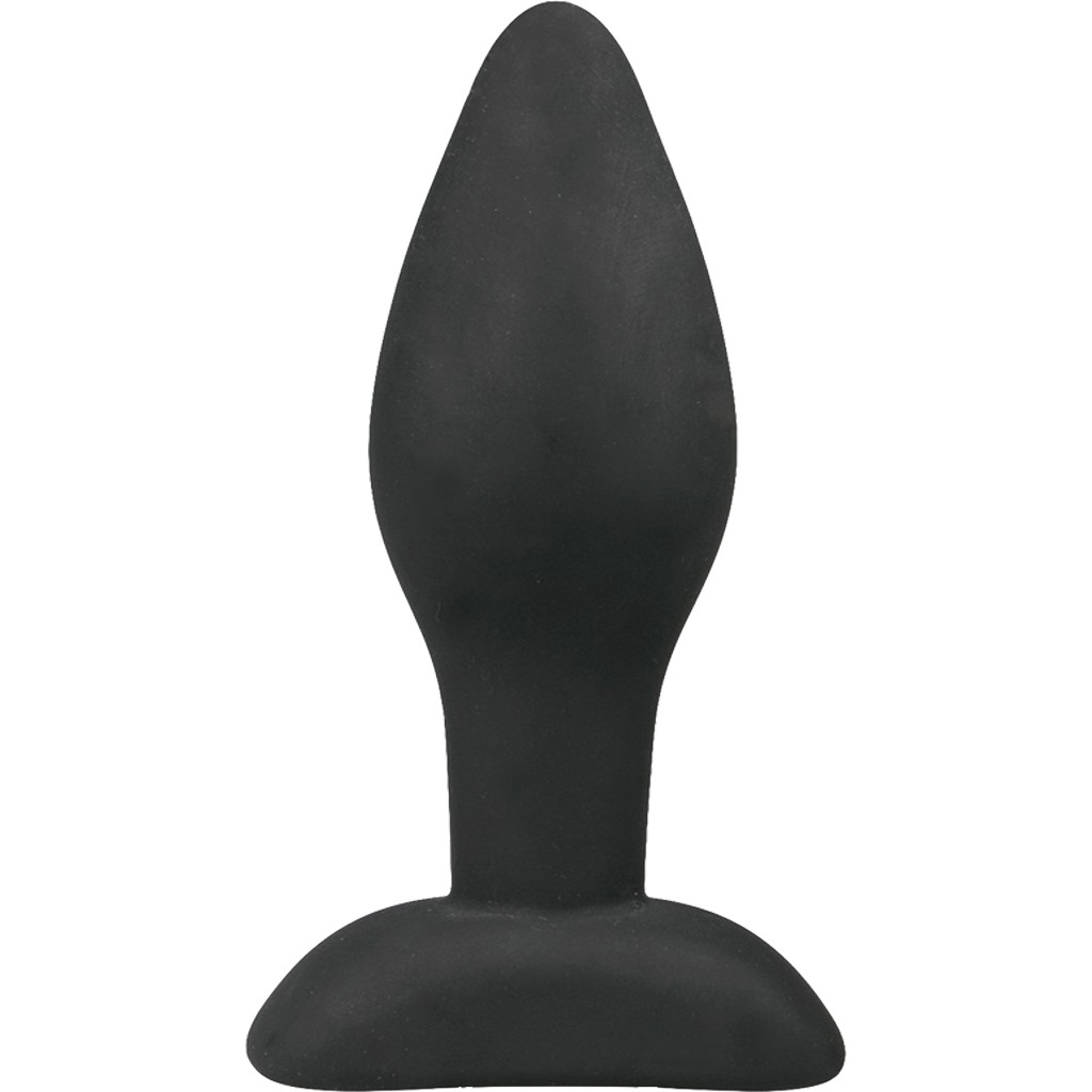 Небольшой анальный плаг для начинающих «Small Black Silicone Buttplug», цвет черный, EDC Collections ET197BLK, длина 9 см.