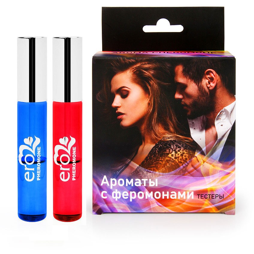 Набор тестеров парфюмированных средств для тела «Erowoman & Eroman Limited Edition» с феромонами, 9 шт х 5 мл, Биоритм LB-16520t, 5 мл.