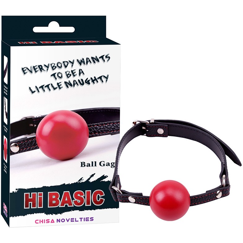 Кляп-шарик красного цвета «Ball Gag», Chisa CN-374181929, диаметр 4 см.