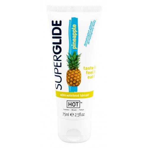 Hot «SuperGlide Taste it Pineapple» съедобная смазка для орального секса со вкусом ананаса 75 мл, 75 мл.