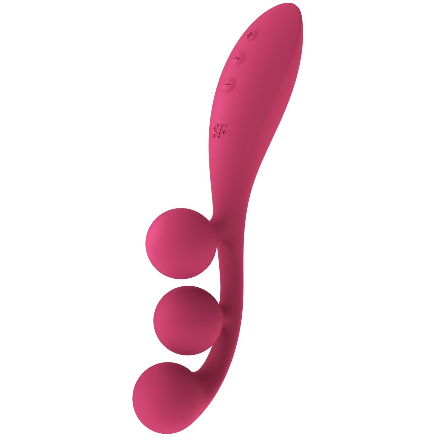 Мультифункциональный вибратор «Tri Ball 1», цвет фуксия, Satisfyer 4018263, длина 20 см.