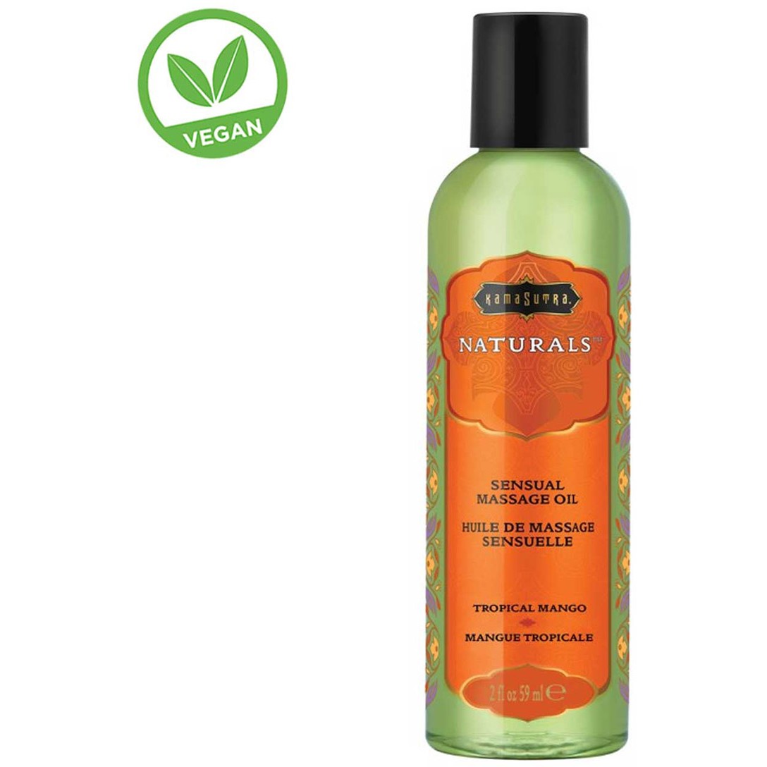 Массажное масло «Naturals massage oil Tropical mango», с ароматом манго и персика, 59 мл, KamaSutra KS10283, 59 мл.