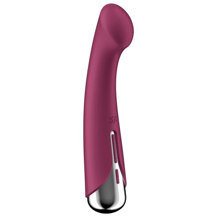 Вибромассажер для точки G «Spinning G-Spot 1 Red», цвет бордовый, Satisfyer 4048758, длина 17 см.