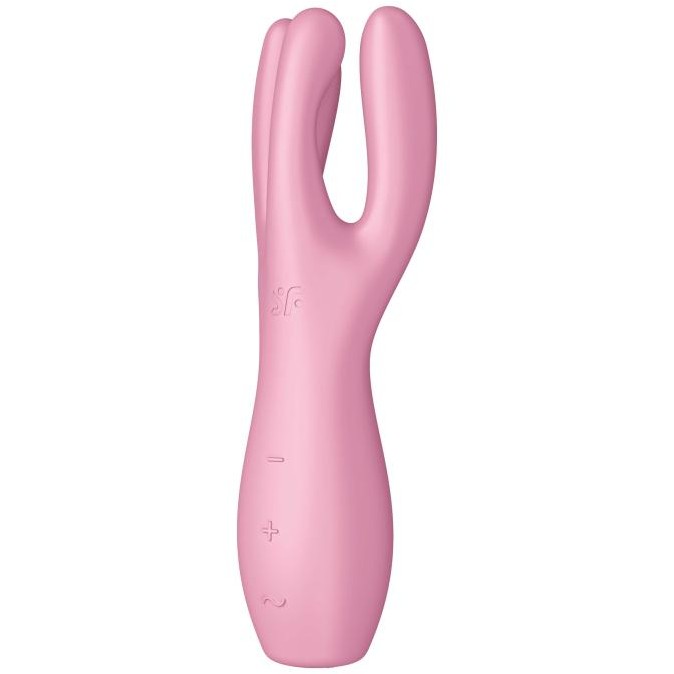 Вибромассажер для клитора и половых губ «Threesome 3», цвет розовый, Satisfyer 4037158PNK