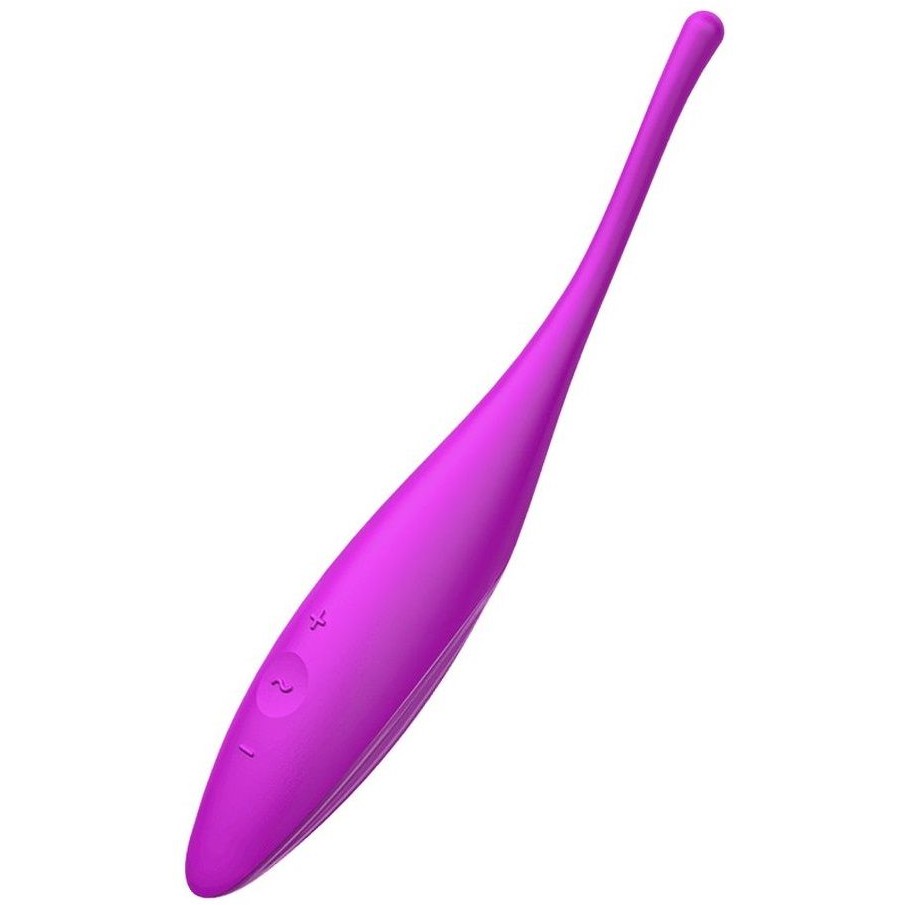 Перезаряжаемый точечный вибромассажер «Twirling Joy», цвет фуксия, Satisfyer 4009681fuc, длина 17.8 см.