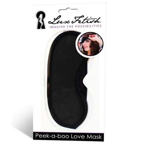 Маска на глаза «Peek-a-boo Love Mask», цвет черный, LF6010, One Size (Р 42-48)