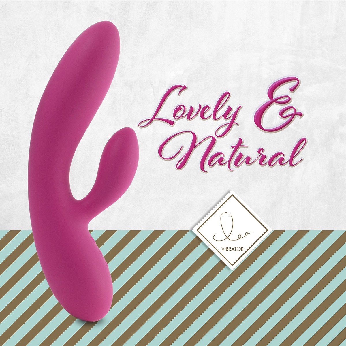 Вибромассажер с двумя независимыми моторами «Lea Rabbit Vibrator», цвет розовый, FeelzToys FLZ-E27760, длина 20.2 см.