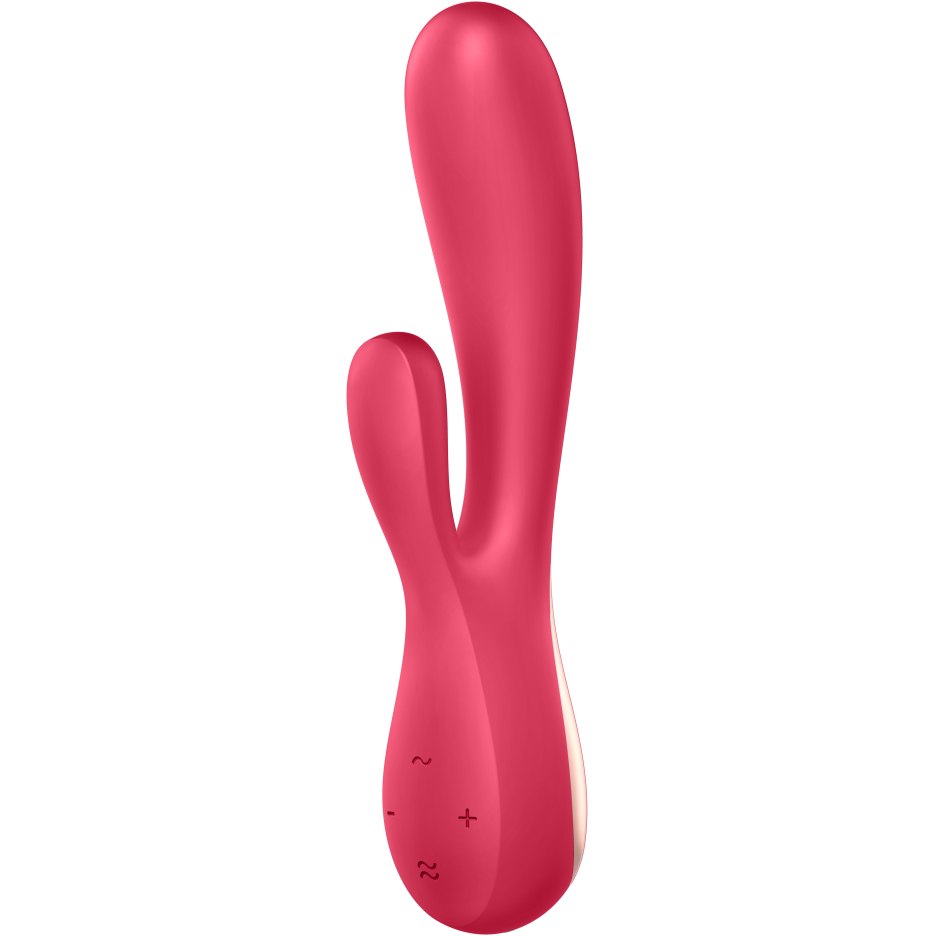 Классический вибратор-кролик с управлением со смартфона Satisfyer «Mono Flex», красный, рабочая длина 11.5 см, 002668SA, длина 20.4 см.