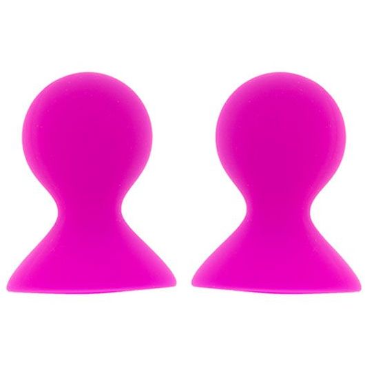 Вакуумные помпы для сосков «Lit-Up Nipple Suckers Large» большие, цвет розовый, Dream Toys 21163, длина 7 см.