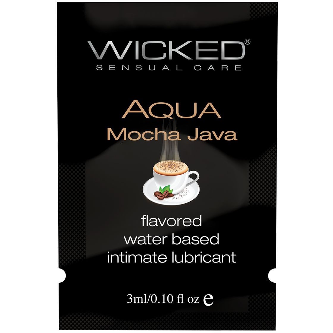 Кофейный лубрикант на водной основе со вкусом кофе мокка «Wicked», 3 мл., 90324-sachet, 3 мл.