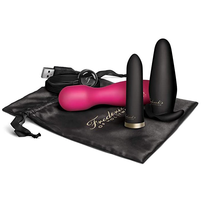 Подарочный вибронабор «Bullet Vibrator Set», цвет черный, Fredericks of Hollywood FOH-005, длина 13 см.