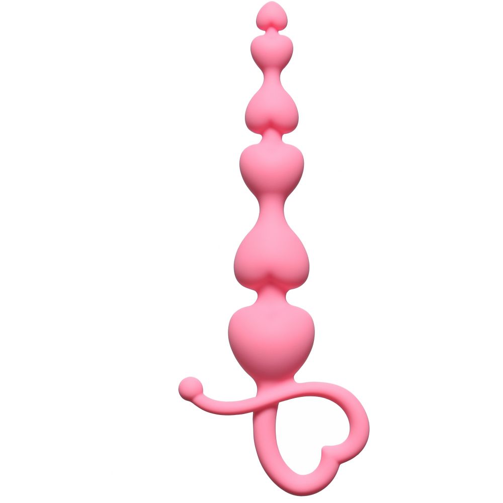 Анальная цепочка для новичков «Begginers Beads Pink» Lola Toys First Time 4102-01Lola, длина 18 см.