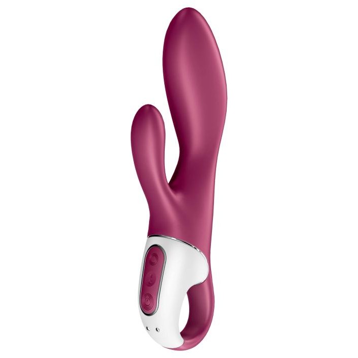 Бордовый вибратор-кролик «Heated Affair» с функцией нагрева, Satisfyer 4001616RED, длина 20.6 см.