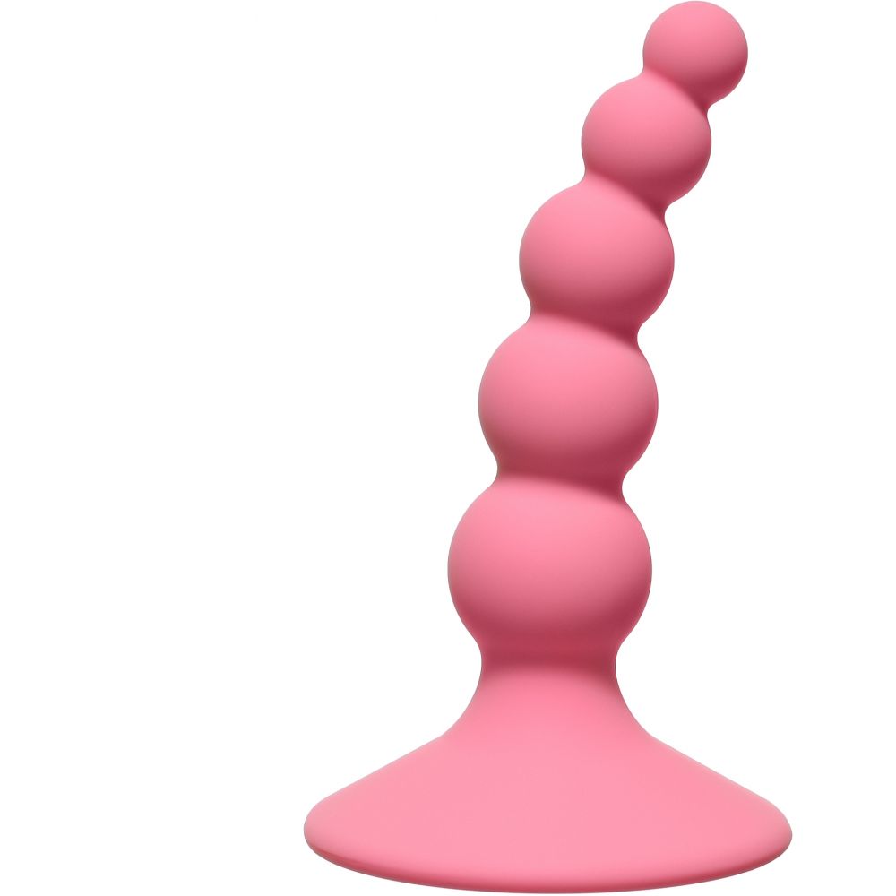 Анальная пробка «Ribbed Plug Pink», First Time Lola Toys 4108-01Lola, длина 10.5 см.