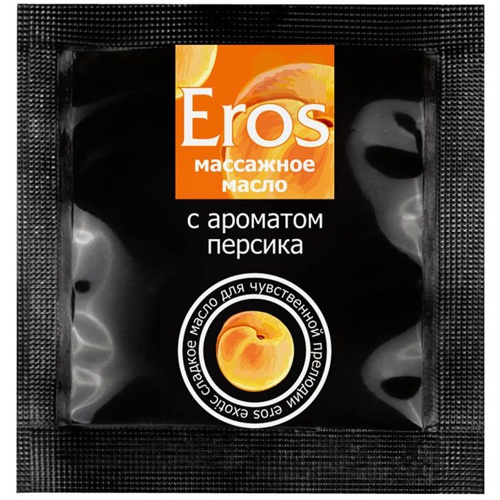 Масло массажное с ароматом персика «Eros Exotic», объем 4 мл, Биоритм LB-13008t, 4 мл.