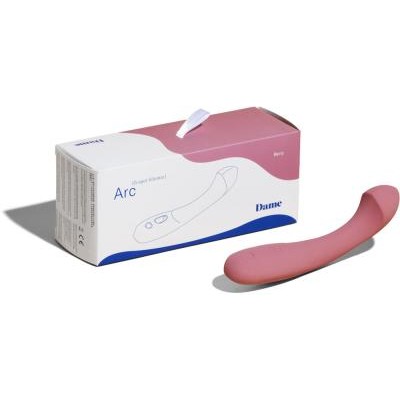 Мультискоростной вибратор «Arc G-Spot» для точки G, цвет розовый, Dame E28372, длина 19 см.