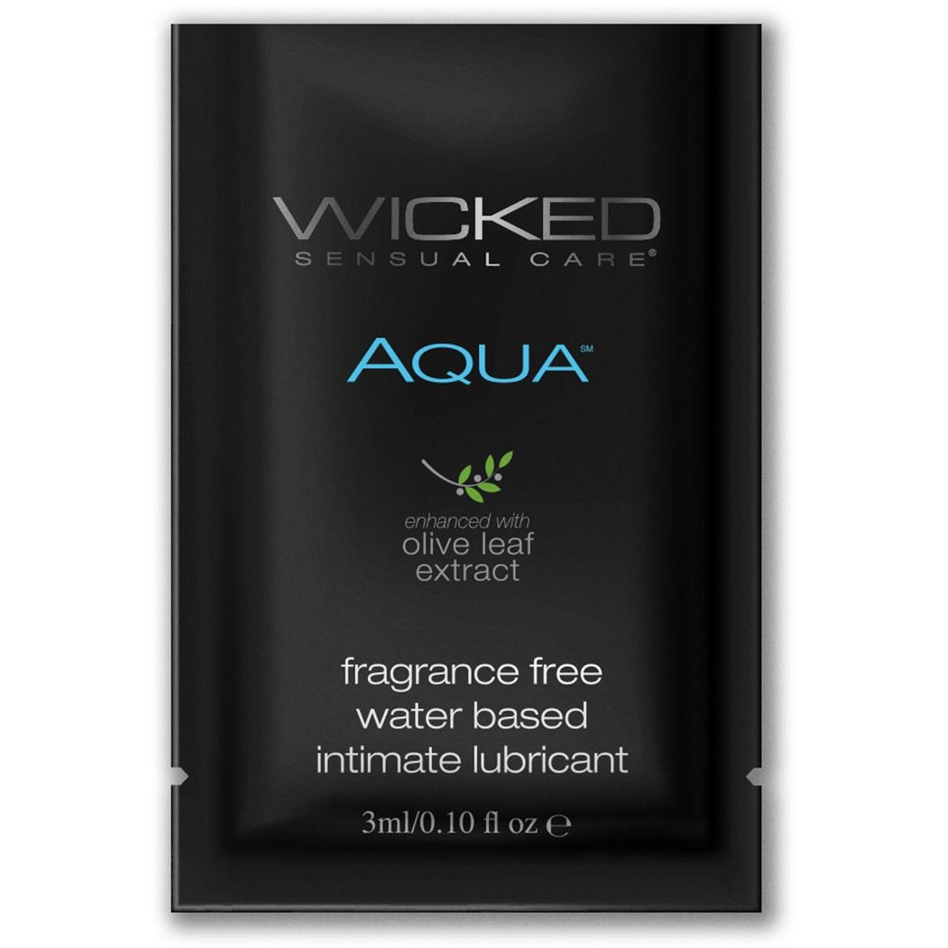 Легкий лубрикант на водной основе с алое «Wicked Aqua», 3 мл, SAM90100, 3 мл.