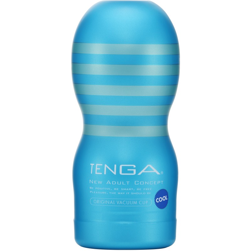 Мастурбатор с охлаждающим «Tenga Vacuum Cup Cool Edition», цвет голубой , Tenga KAZ975006, длина 15 см.