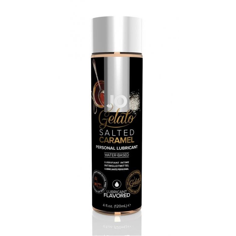 Вкусовой лубрикант на водной основе с ароматом соленой карамели «JO Gelato Salted Caramel Flavored Lubricant», объем 120 мл, System JO KEMJO44023, 120 мл.