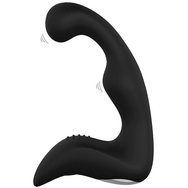 Черный перезаряжаемый массажер простаты «Booty Pleaser», рабочая длина 11 см, Dream toys 21367, длина 11 см.