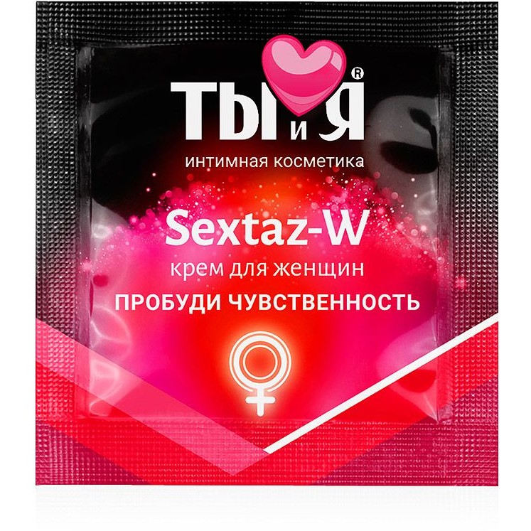 Возбуждающий крем для женщин «Sextaz-W» из серии «Ты и Я», 1.5 гр, Биоритм LB-70021t, 1.5 мл.