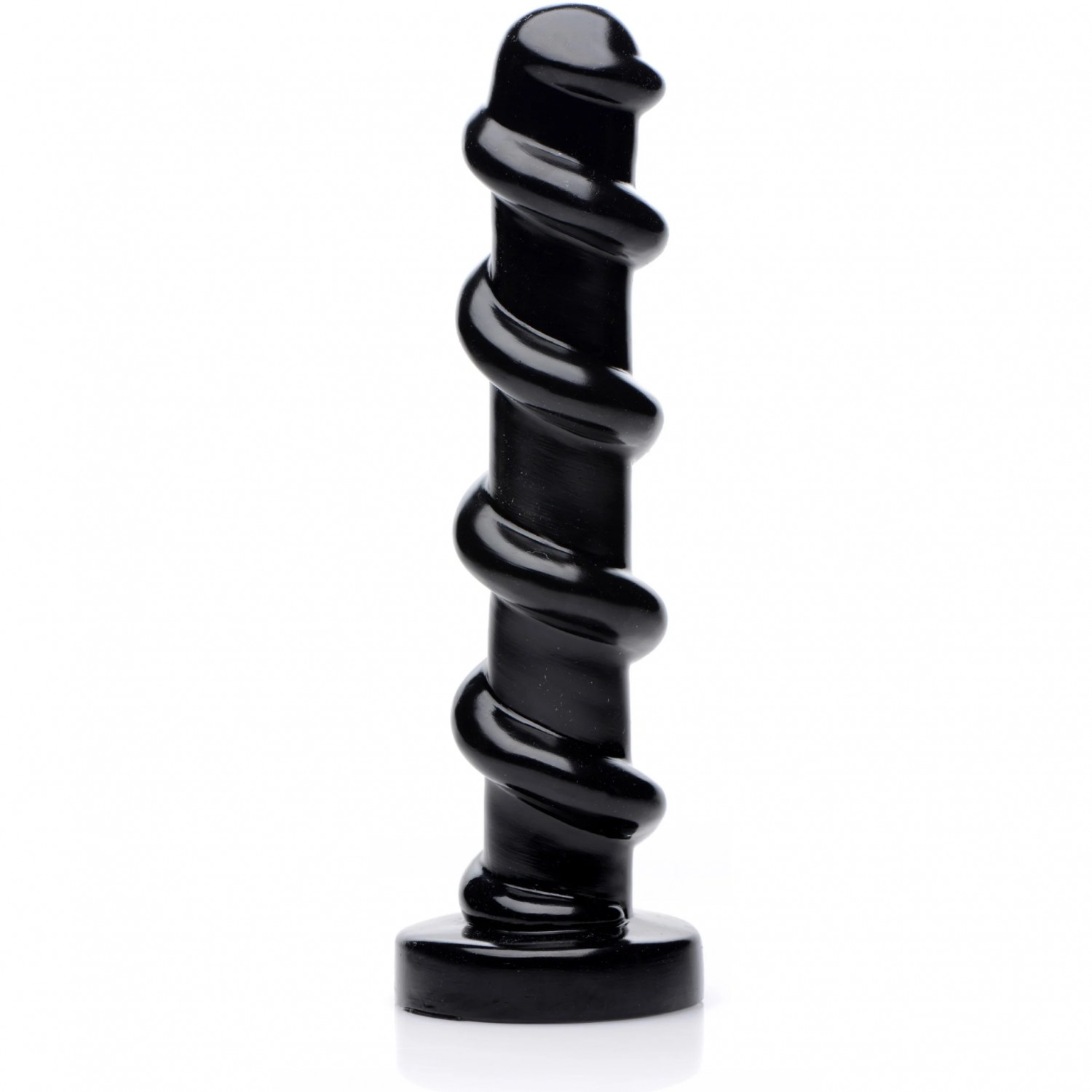 Фаллоимитатор «Master Cock Mighty Screw 9.5 Inch Dildo» с винтовой конструкцией, цвет черный, XR Brands XRAF317, длина 24.13 см.