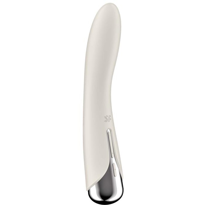 Вибратор для точки G «Spinning Vibe 1 Beige» с ротацией, цвет бежевый, Satisfyer 4048710, длина 18 см.