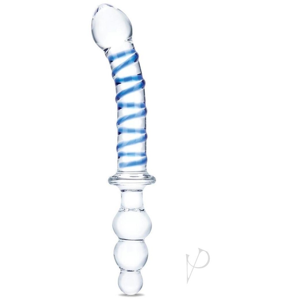 Двухсторонний анально-вагинальный фаллоимитатор «10 Twister», стекло, Glas GLAS-163, длина 25 см.