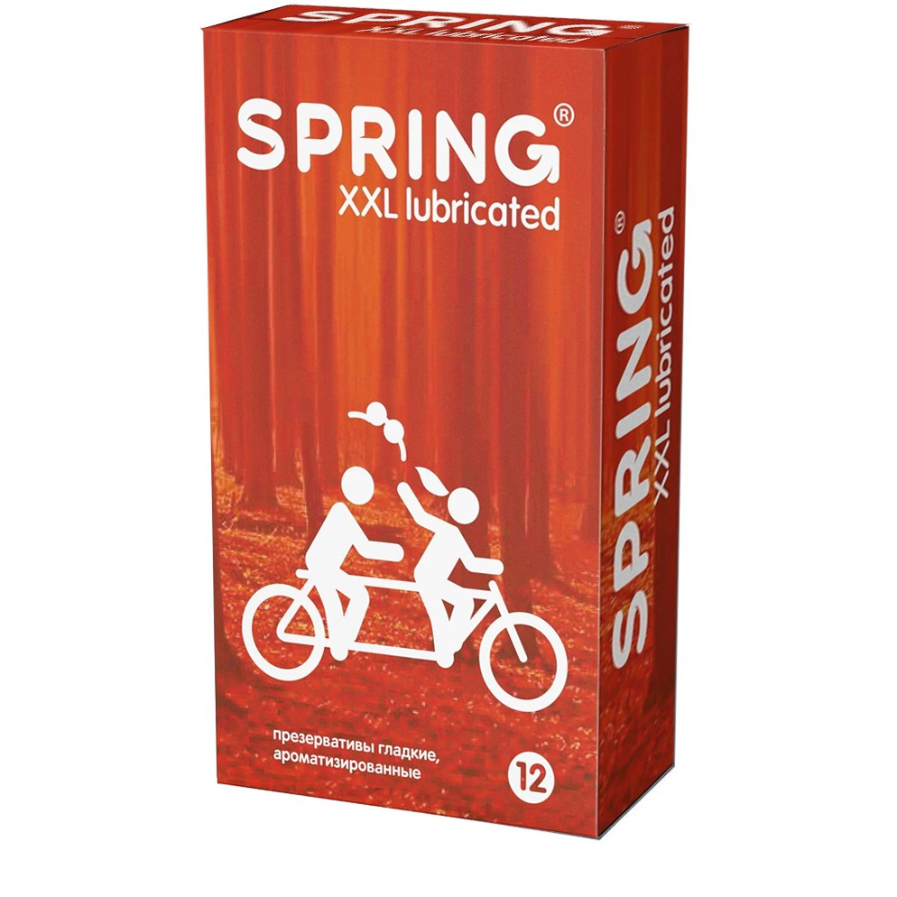 Презервативы «Spring XXL Lubricated» увеличенные, материал латекс, Spring SP XXL 12, длина 19 см.