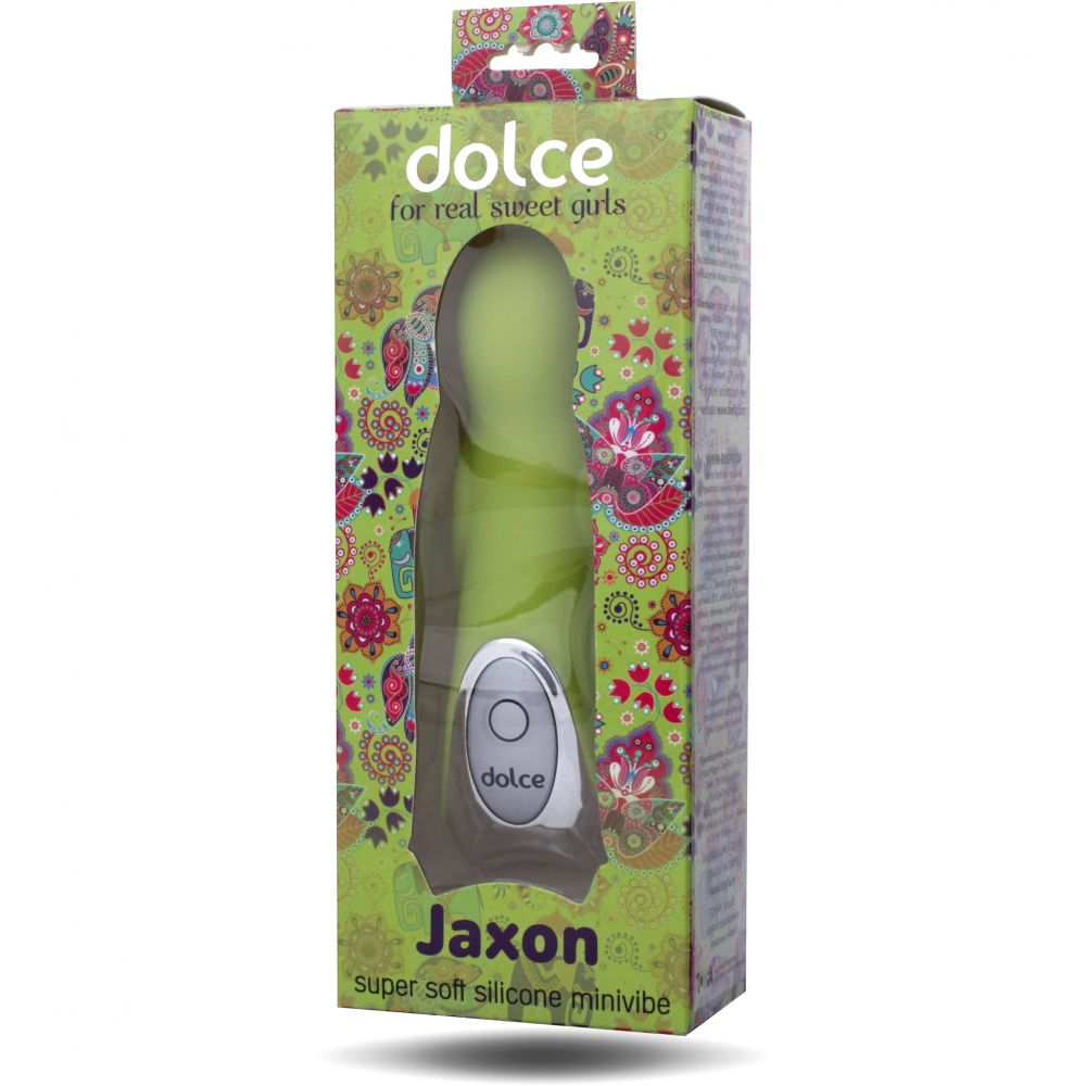 Женский вибратор интимный небольшой «Dolce Jaxon Fresh Lime», цвет зеленый, длина 12.5 см.