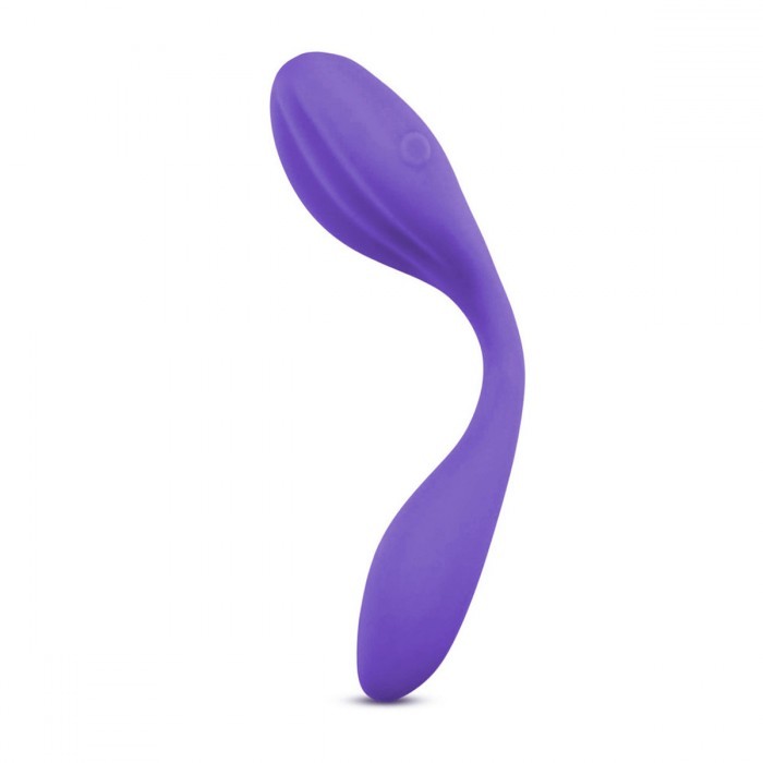 Гибкий вибромассажер для пар «Wellness Duo Vibrator», цвет фиолетовый, Blush Novelties BL-44101, длина 16.5 см.