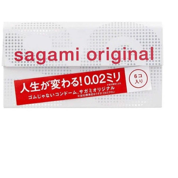 Презервативы «Sagami Original 002» 6шт. + гель-лубрикант «Wettrust», Sagami 150584, длина 19 см.