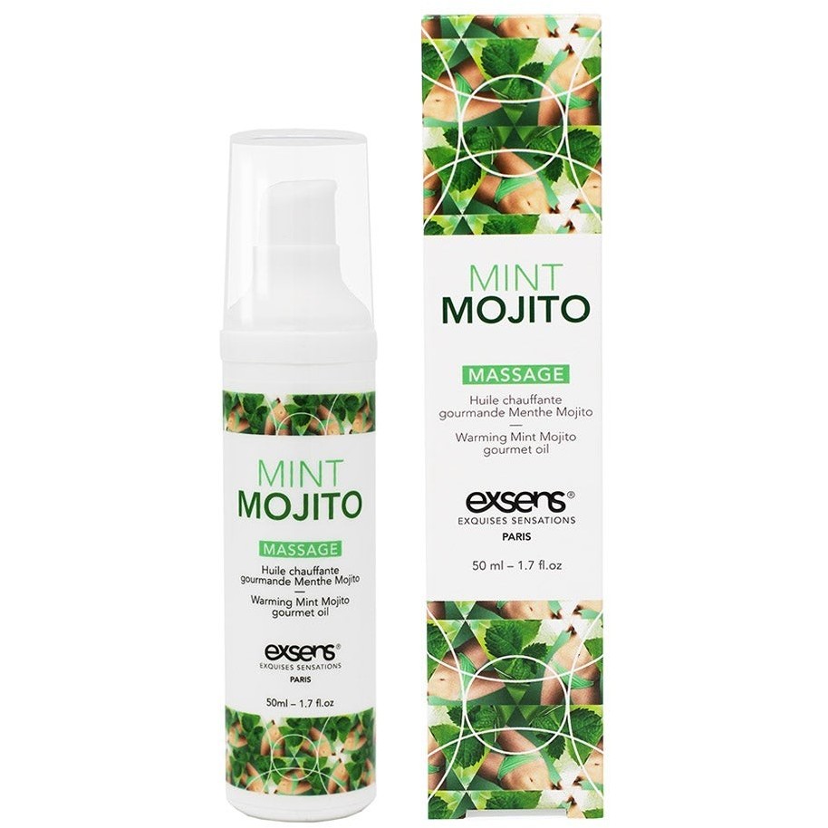 Разогревающие массажное масло Gourmet Mint Mojito, 50 мл, Exsens D882096, 50 мл.