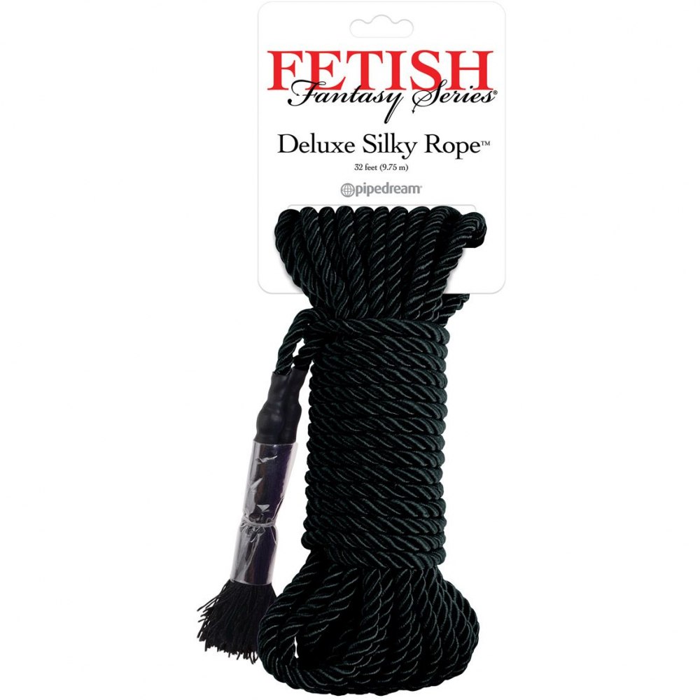 «Deluxe Silky Rope» веревка для фиксации, цвет черный, PipeDream PD3865-23, 10 м.