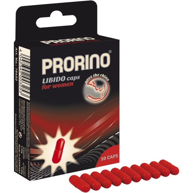 Возбуждающие капсулы для женщин Ero Black Line PRORINO Libido 10 шт, Hot Products 78402