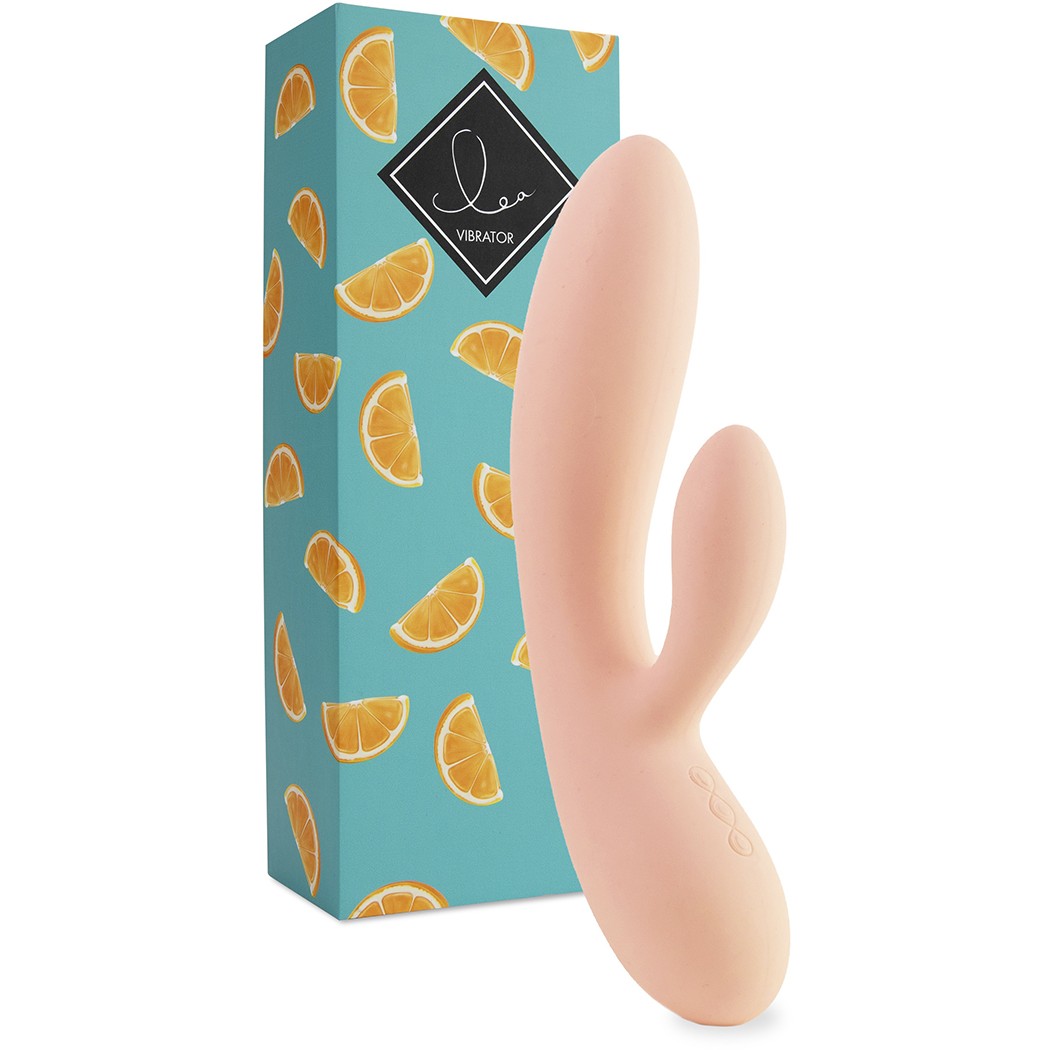 Вибромассажер с двумя независимыми моторами «Lea Rabbit Vibrator Citrus», цвет бежевый, FeelzToys FLZ-E27800, длина 20.2 см.