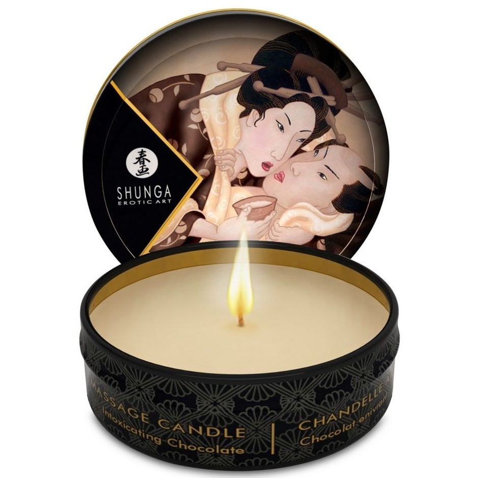 Shunga «Mini Massage Candle Intoxicatin Chocolate» массажная арома-свеча «Шоколад», объем 30 мл, 30 мл.