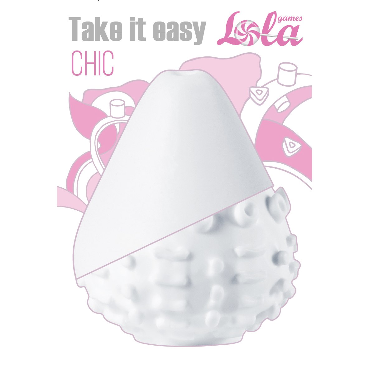 Нереалистичный мини-мастурбатор «Take it Easy Chic White», Lola Games 9022-01lola, длина 7.1 см.