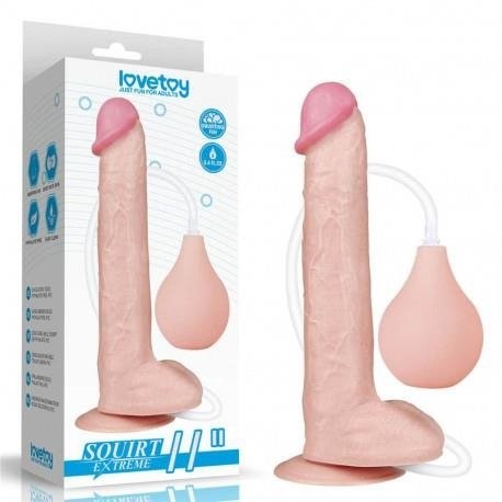 Фаллоимитатор с эффектом семяизвержения «Squirt Extreme Dildo Flesh», телесный, LoveToy LV116023, длина 28 см.