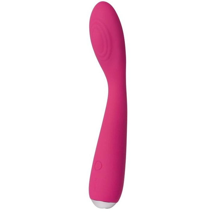 Идеальный силиконовый вибратор для точки G «Iris Clitoral & G-spot Vibrator», цвет розовый, Svakom S-11, длина 18 см.