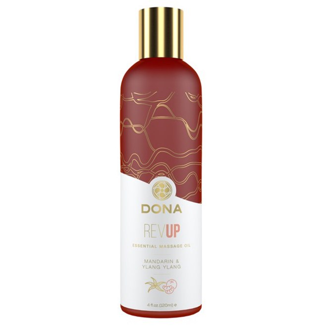 Массажное масло «Dona Essential Massage Oil Mandarin & Ylang Ylang» с ароматом мандарина и иланг-иланга, объем 120 мл, System JO JO40455, 120 мл.