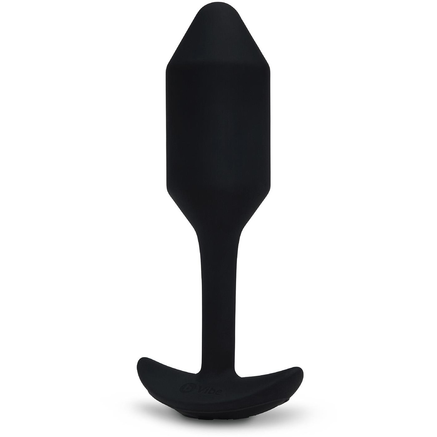 Пробка для ношения с вибрацией розовая «Vibrating Snug Plug 2», цвет черный, B-vibe BV-014-BLK, длина 11.4 см.