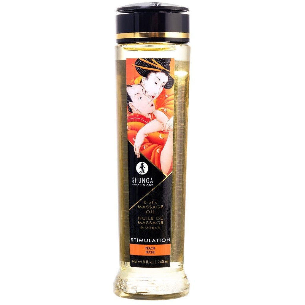 Натуральное массажное масло «Shunga Erotic Massage Oil» с ароматом персика, 240 мл, 1203 SG, 240 мл.