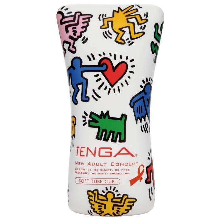 Одноразовый мастурбатор «Keith Haring Soft Case CUP», Tenga KHC-202, длина 15.5 см.