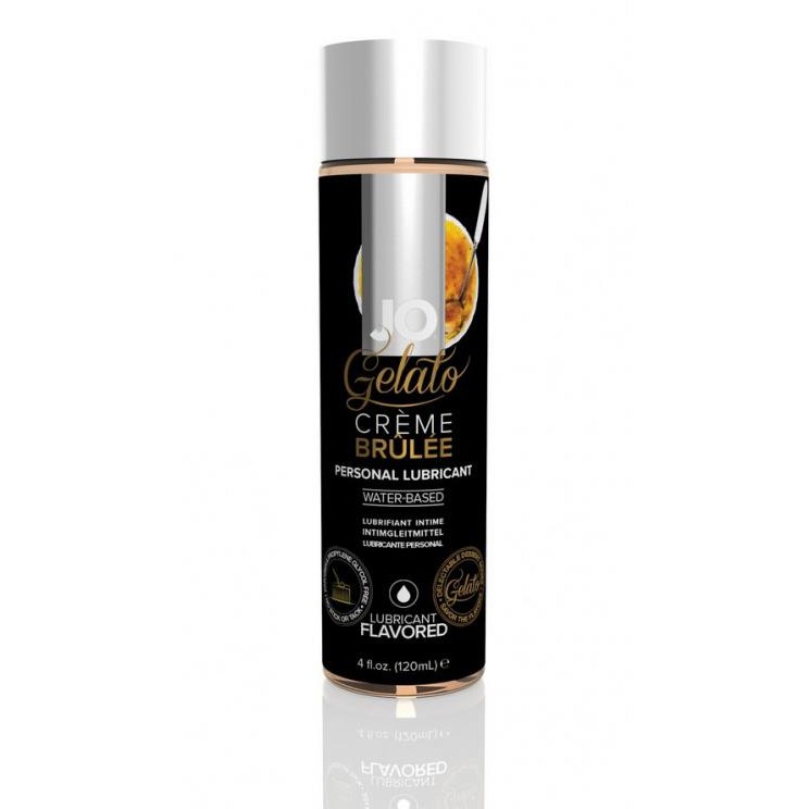 Вкусовой лубрикант на водной основе с ароматом крема брюле «JO Gelato Creme Brulee Flavored Lubricant», объем 120 мл, System JO KEMJO44020, 120 мл.