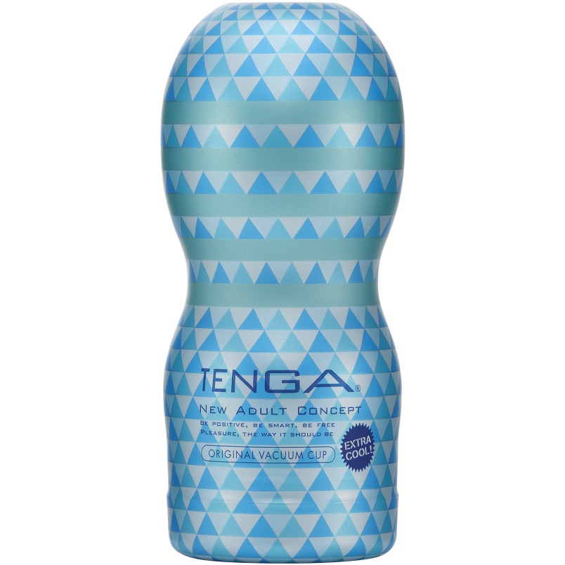 Мастурбатор с экстра-охлаждением «Tenga Vacuum Cup - Extra Cool Edition » цвет голубой, Tenga KAZ974993, длина 15.5 см.