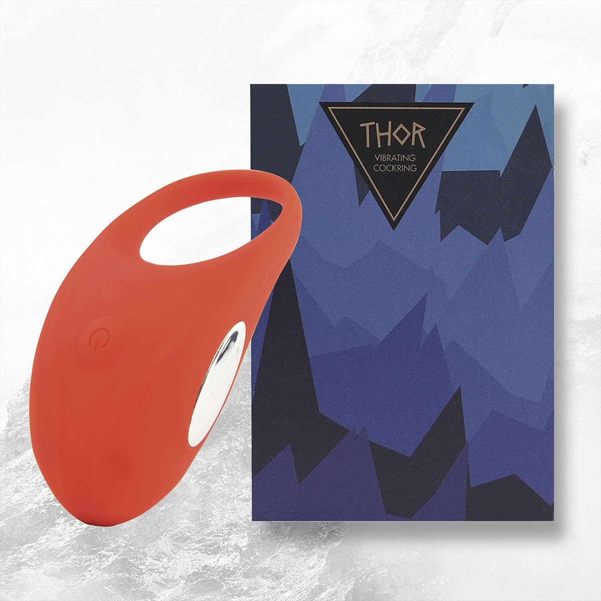 Кольцо с вибрацией «Thor Cockring Red» красное, FeelzToys FLZ-E27898, длина 9 см.